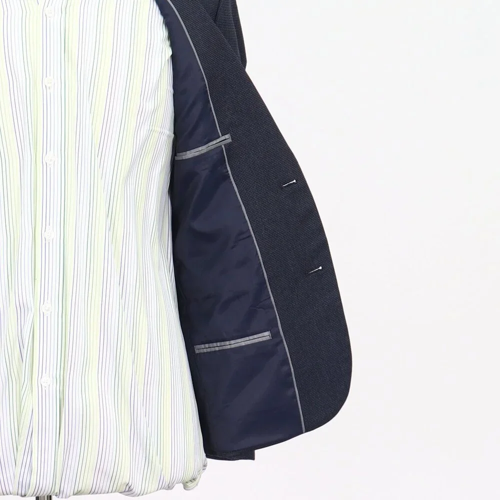 Kenneth Cole 36R Blue Blazer Sport Coat Jacket 2-Button Solid Y788